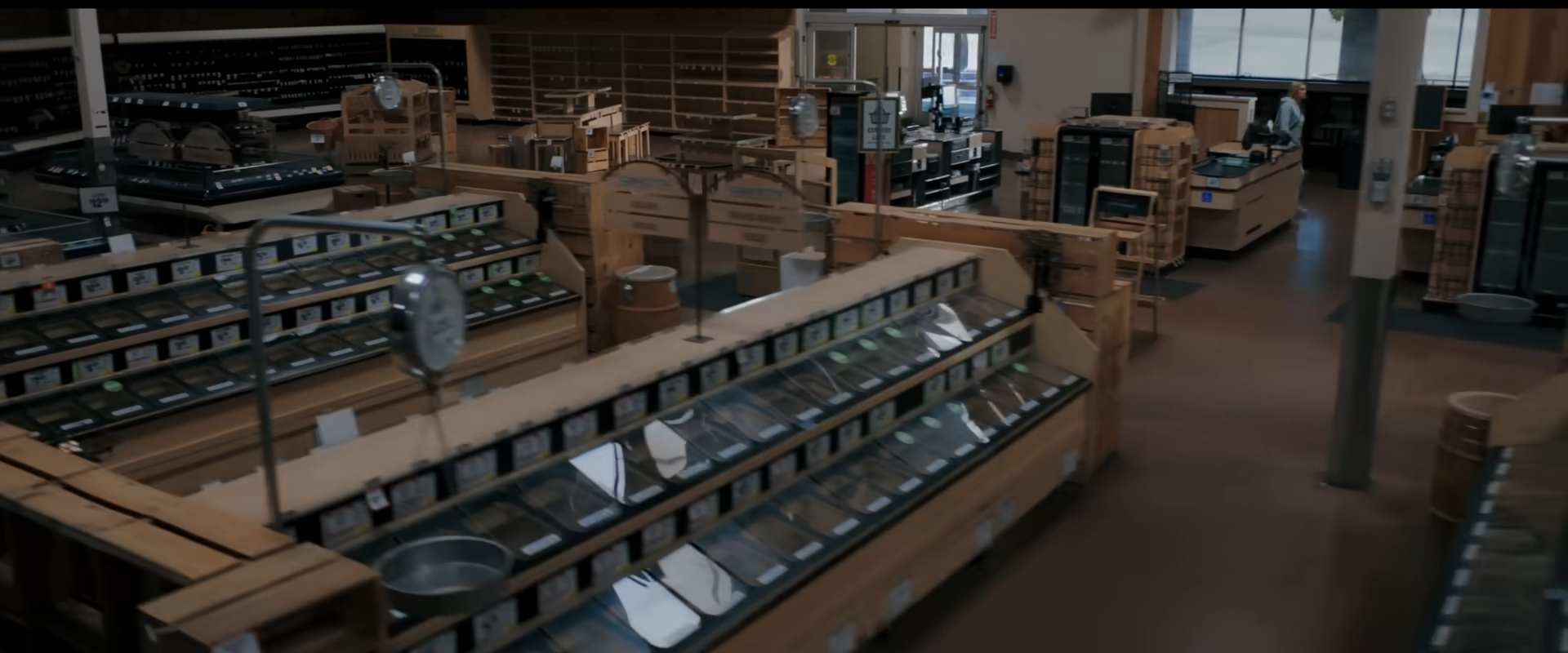 A solo shot highlighting Carol in a empty place.